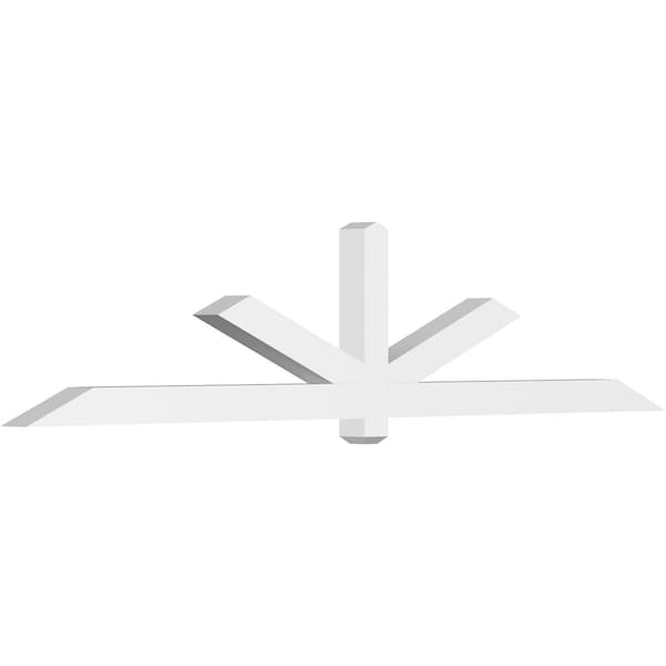 Ekena Millwork Kennewick Architectural Grade PVC Gable Bracket, 108"W x 22 1/2"H x 4"D x 4"F, 5/12 Pitch GBP108X23X0404KEN00 - main